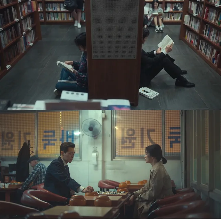 宋慧喬（上圖左）劇中超前部署學圍棋，就是為了接近霸凌主謀的老公鄭星一。翻攝Netflix