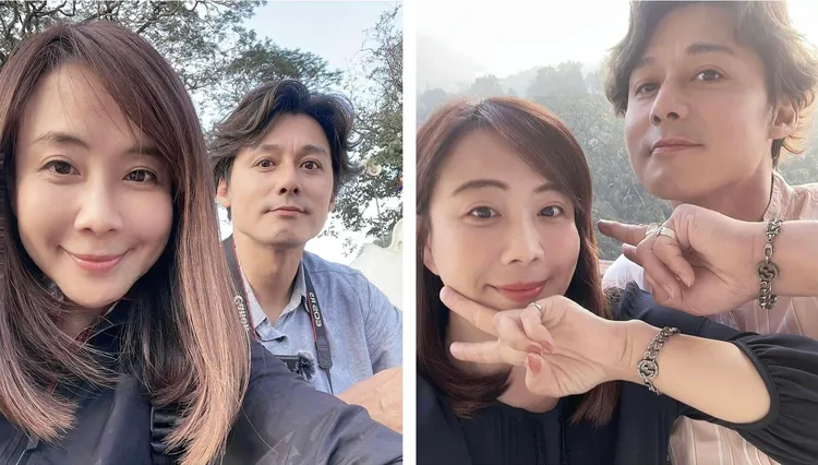 秦綾謙和廖科溢沿途放閃。翻攝秦綾謙臉書