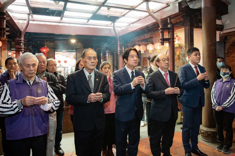 賴清德祈求台灣風調雨順。總統府提供