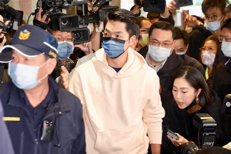 蔣萬安赴國民黨台北市黨部。陳志淵攝