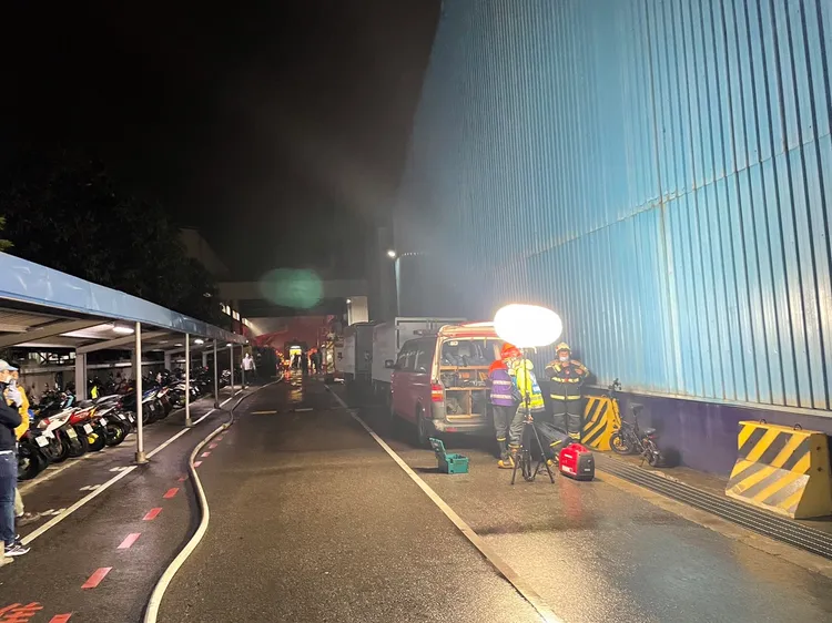 火場。桃園市消防局提供