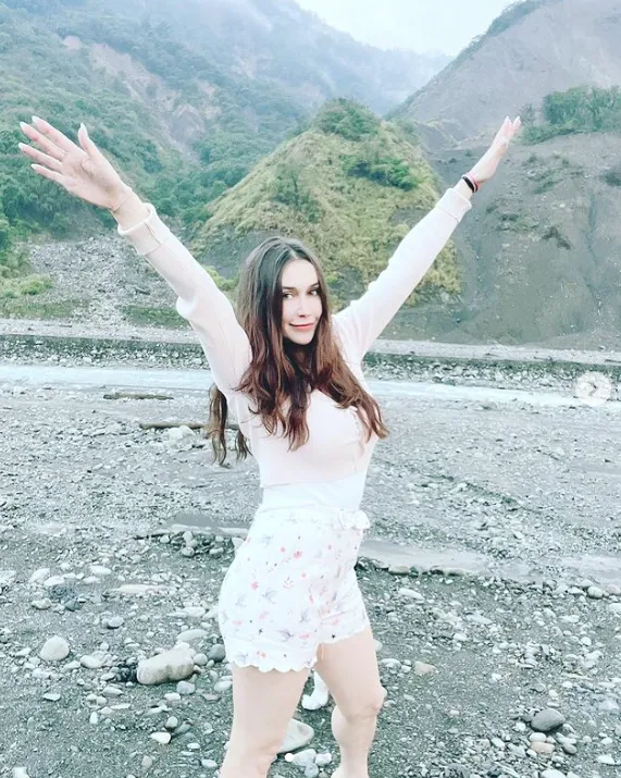 歐娜來台旅遊，就愛上台灣。歐娜提供