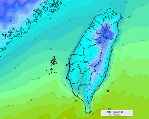 基隆8.3°C「還不是最冷」!專家曝1圖「凍番薯」:明晨低溫跌到谷底