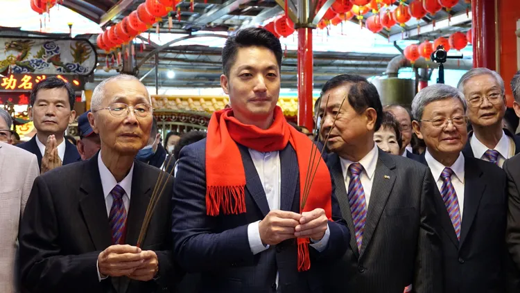 蔣萬安說，自己也會替太太拜註生娘娘。莊宗達攝