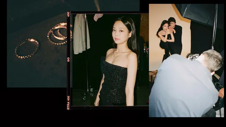 Jennie（中）和帥氣外模在香奈兒廣告中有不少互動。翻攝香奈兒影片