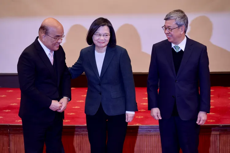 蔡英文力誇蘇貞昌是支持她的最大力量。林林攝