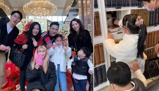 余祥銓過新年想念二姊 除夕帶余苑綺一雙子女祭拜她