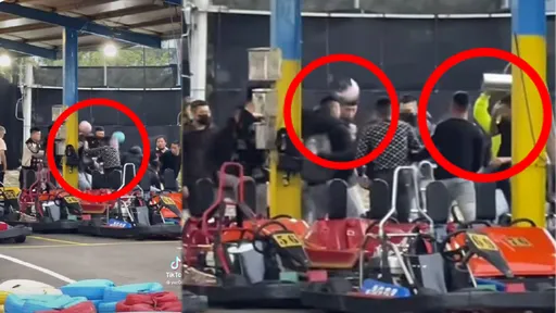 墾丁盃開打！黑衣部隊安全帽狂砸他卻不倒　影片曝光網笑：浴帽娘泡團？