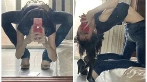 小港之光!女網拍牛仔褲露股溝秀長腿 軟Q身段如大法師上身