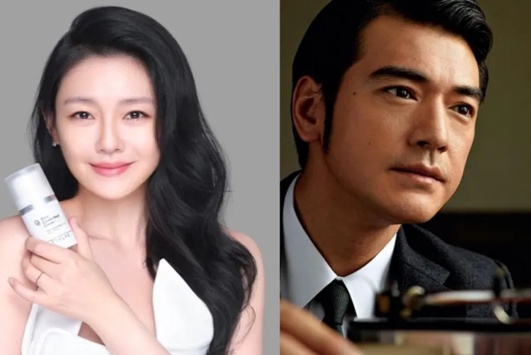 天秤座的大S（左）、金城武，今年的感情運沒有太多問題。翻攝大S臉書、中華電信提供