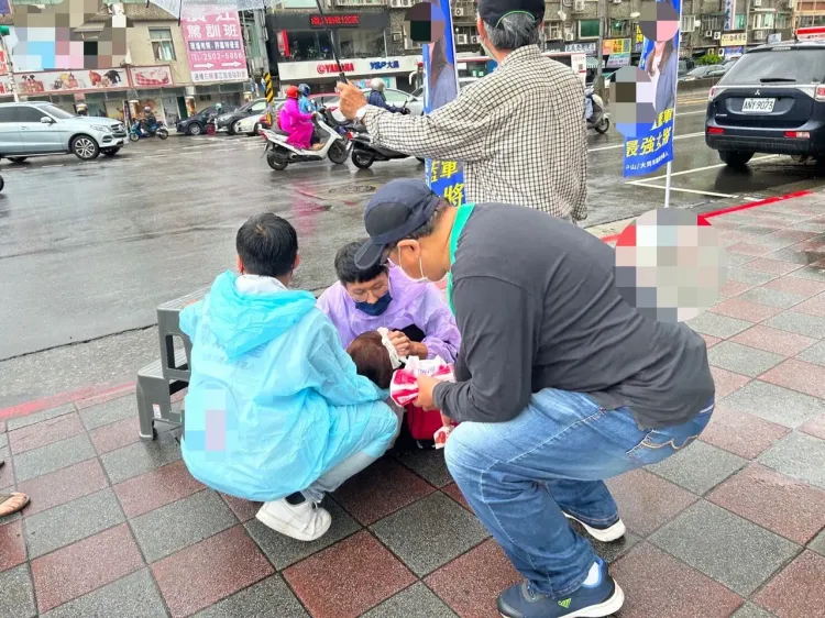 林婕麗被攻擊後倒地。翻攝畫面