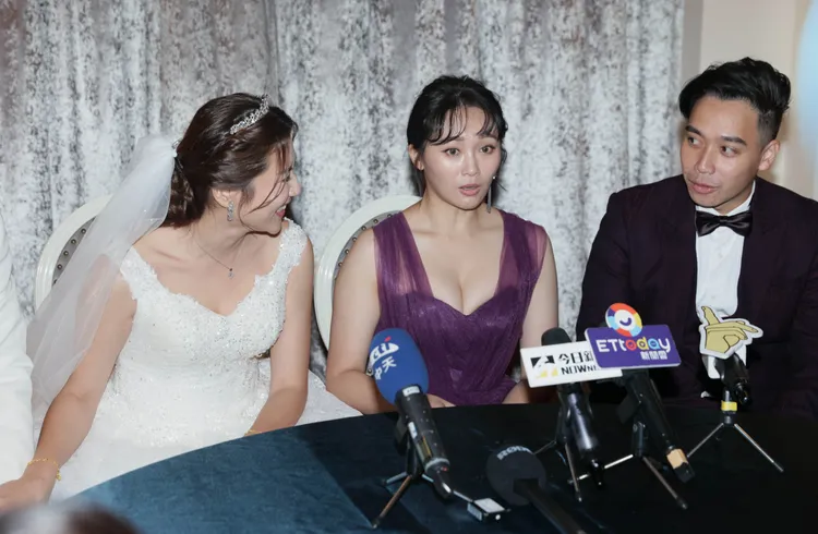 鄭亦真(左起)、張文綺與無尊是好友。彭欣偉攝