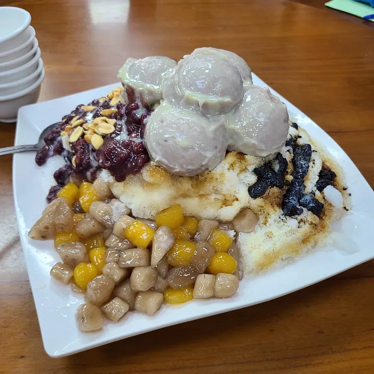 「北街招牌冰」以小金門極富特色的芋頭作為主打。蔡宇凌攝