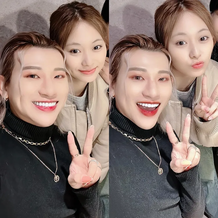 嘻小瓜分享和周子瑜合照。翻攝嘻小瓜臉書