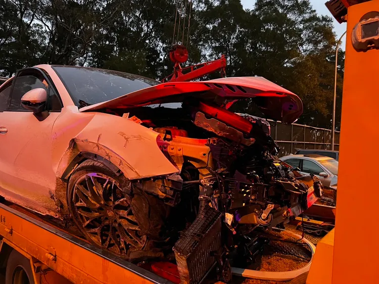 林姓男子肇事車輛。國道警方提供