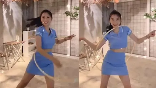 呼拉圈正妹 超靈動進進出出太強了