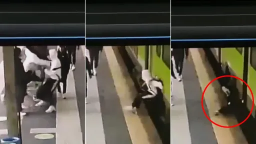 驚悚影片｜15歲少年發訊息給別人女友　醋男報復把他推落月台...正好火車來了