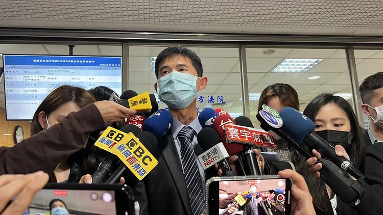 林智堅的律師胡中瑋。陳彩玲攝