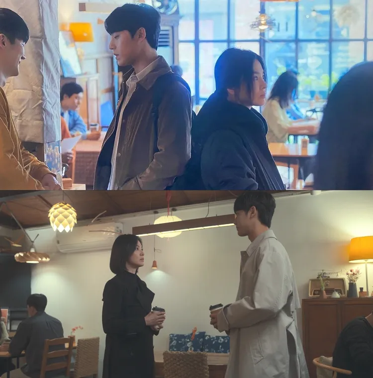 宋慧喬與李到晛在學校附近的咖啡廳相遇。翻攝Netflix