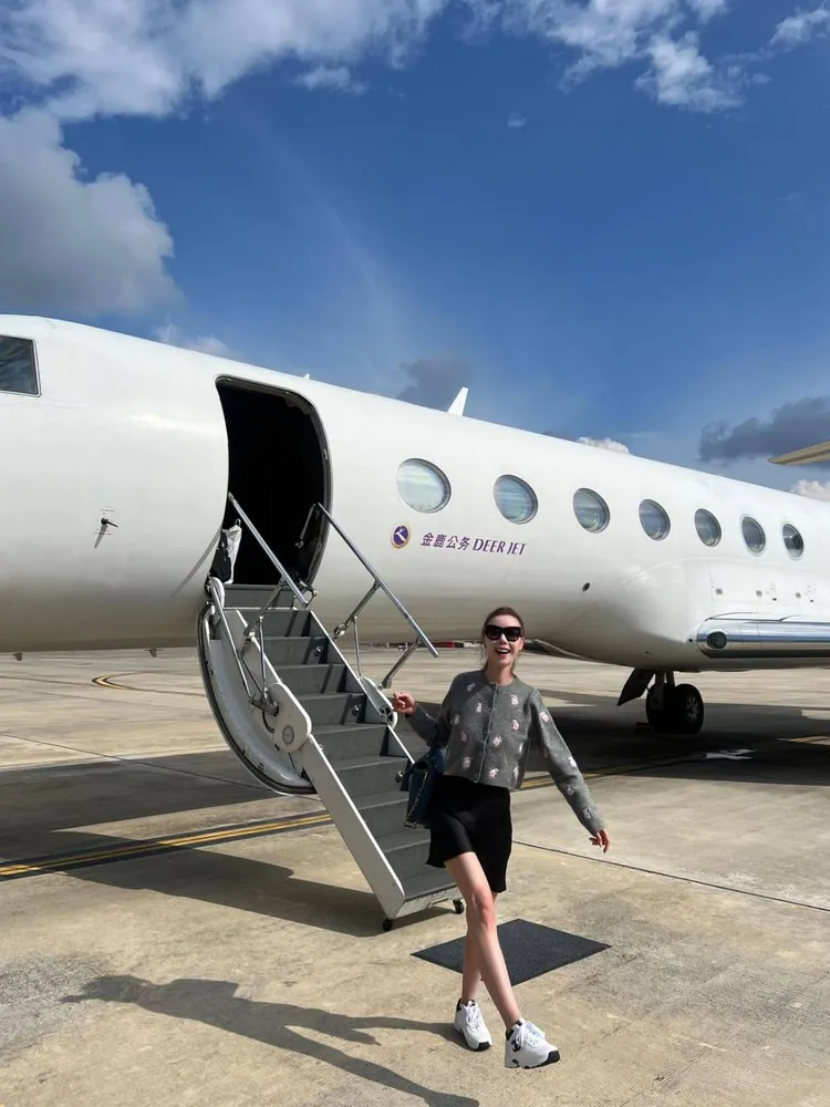 搭私人飛機是特殊體驗。米恩綺提供