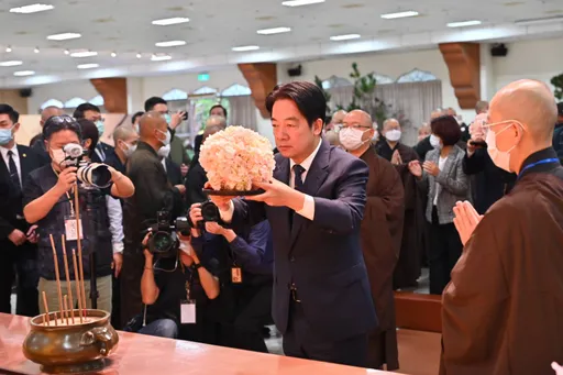 星雲圓寂|賴清德、陳菊齊赴佛光山弔唁 「台灣宗教界的損失」