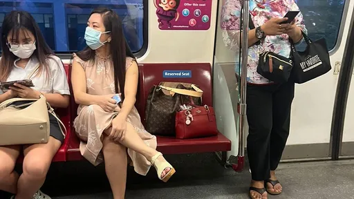 她讓名牌包「佔據博愛座」 網友吐槽:自私假貴婦