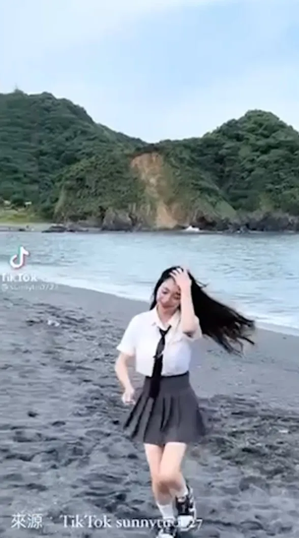 海風吹來，快來幾張連拍。TikTok :sunnytu0727 提供