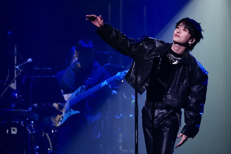 邱鋒澤昨晚在北流舉行個人大型演唱會。林林攝