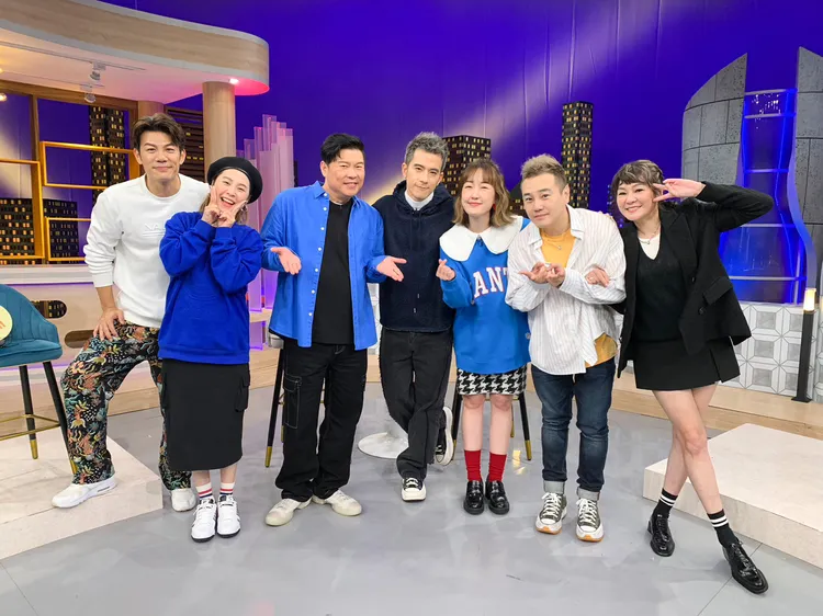 陳志強(左)、黃小柔、曾國城、JR、巴鈺、綠茶、Vicky。衛視中文台提供