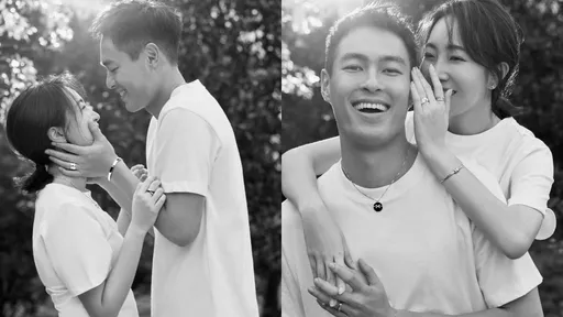 楊祐寧牽手孕妻拍寫真 背後環抱+親親眼裡都是愛