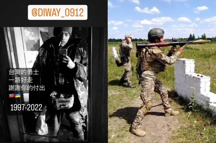 25歲台灣志願軍曾聖光在烏克蘭陣亡，他在戰地的畫面徒留追憶。翻攝自臉書「曾煜閎（曾聖光）