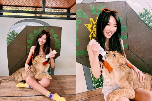 美女抱野獸「你要什麼奶奶都給你」 粉絲羨慕:超香!