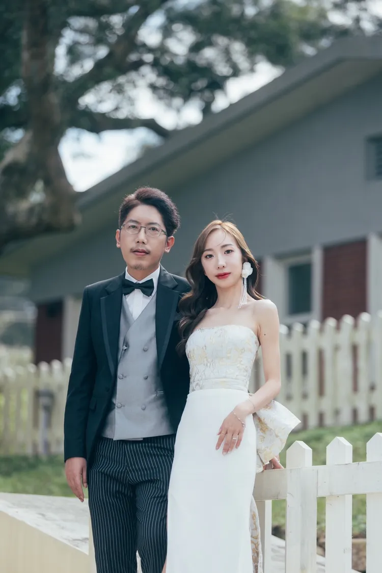 丁允恭和蔣婕妤11日在陽明山舉辦浪漫婚宴。翻攝自丁允恭臉書