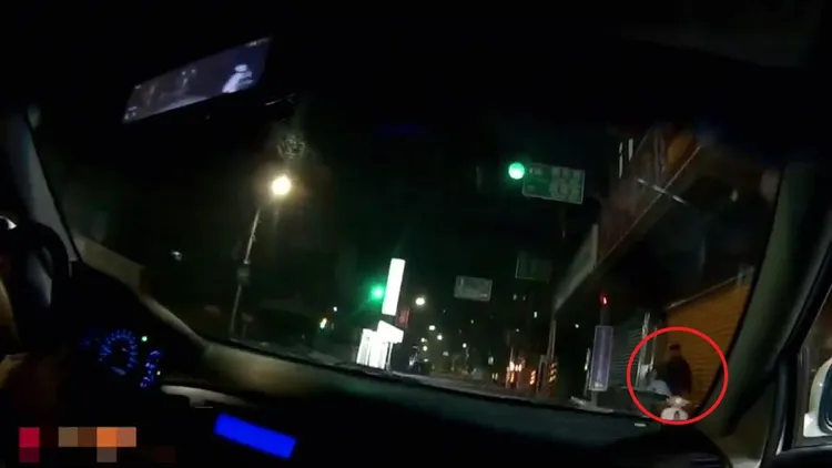 警方在五股成泰路上發現王男蹤影(紅圈處)。蘆洲警分局提供