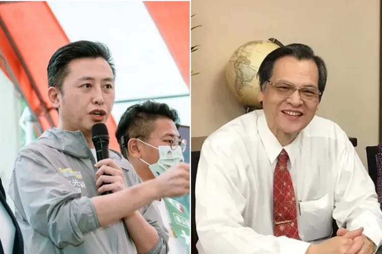 徐巧芯認為，林智堅的恩師陳明通（右）仍不肯「下車」。翻攝自臉書