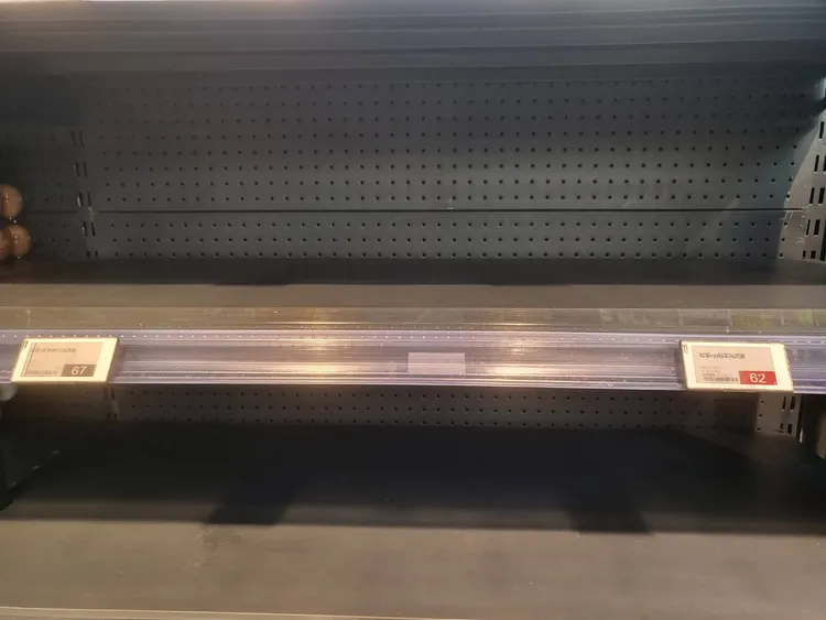 平價蛋搶購一空。吳慧玲攝