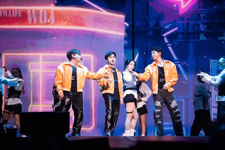 神話WDJ團名取自李玟雨（左起）、金烔完、JunJin名字的其中一個英文字母。大藝未來國際有限公司提供