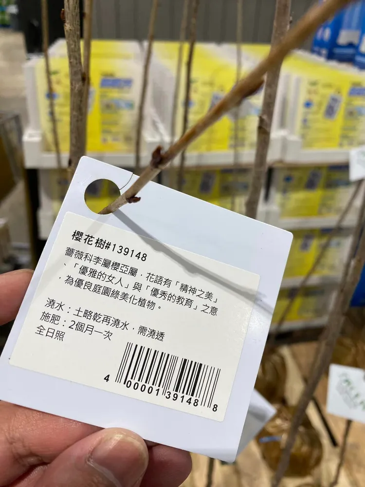 櫻花樹介紹寫著，花語為「精神之美」、「優雅的女人」。翻攝「Costco好市多 商品經驗老實說」臉書
