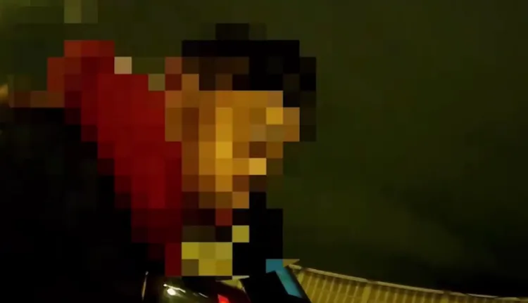 警方對陳男酒測。翻攝畫面