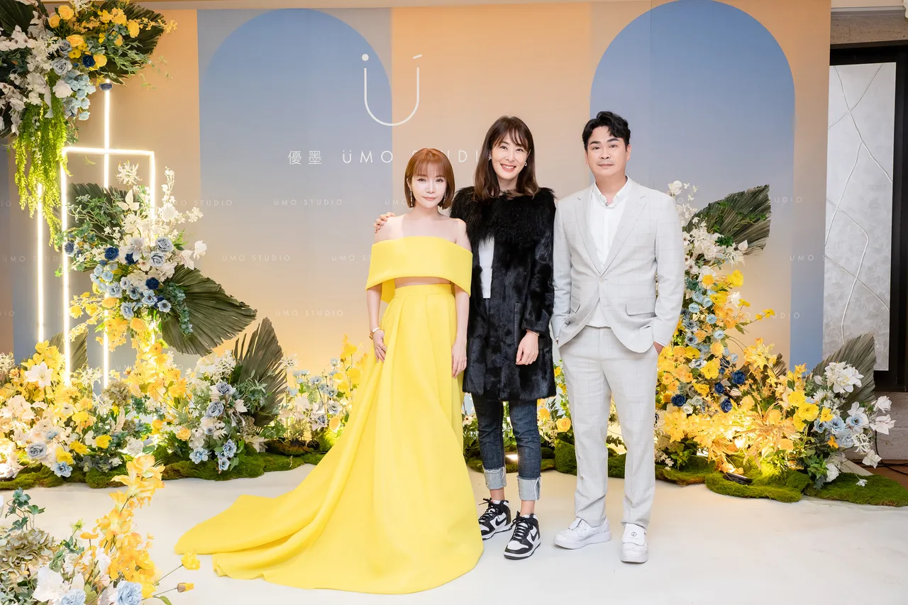賈永婕(中)今現身活動支持合作婚紗廠商。維恩原創提供