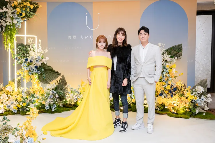 賈永婕（中）今現身活動支持合作婚紗廠商。維恩原創提供