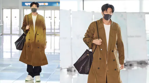 BTS RM終究還是來了嘛！　全套BOTTEGA VENETA飛米蘭為接代言先暖身？