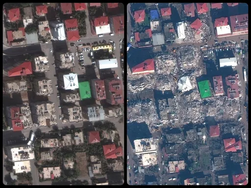 衛星照曝光！土耳其震央附近城市　樓塌無數、街道塞滿救護車