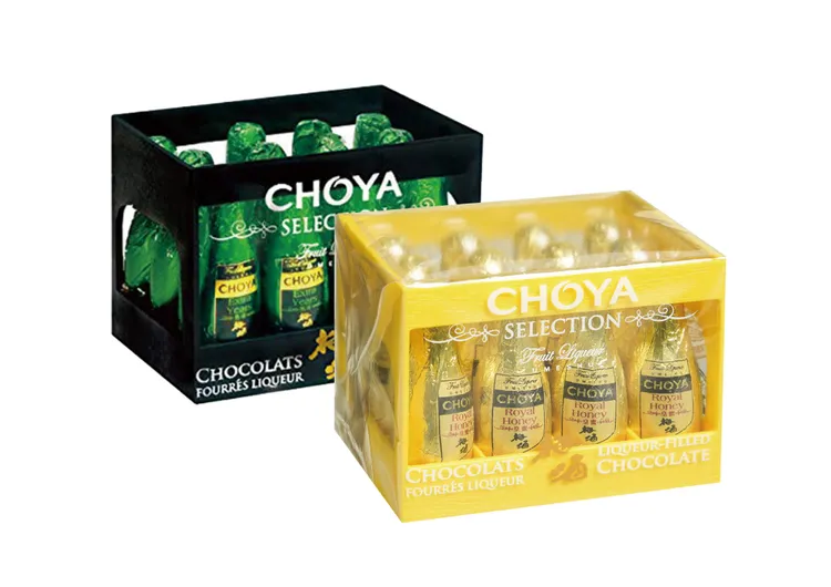 CHOYA梅酒酒瓶黑巧克力系列限量500盒。業者提供