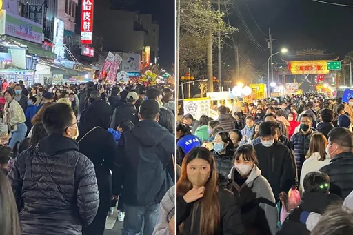 火雞瑟瑟發抖!連假觀光客吃爆嘉義 夜市「擠爆人潮」驚人畫面曝光