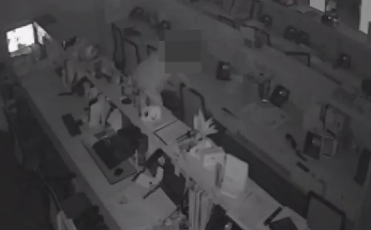 呂嫌侵入汽車展銷中心辦公室內，竊得1萬多元現金。讀者提供