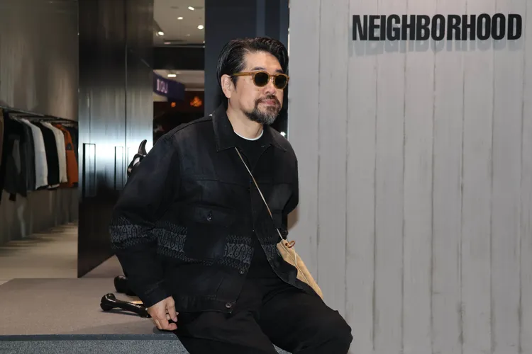 被潮人視為「潮流大神」的NEIGHBORHOOD品牌創辦人兼創意總監瀧澤伸介，親自來台主持台北店開幕。彭欣偉攝