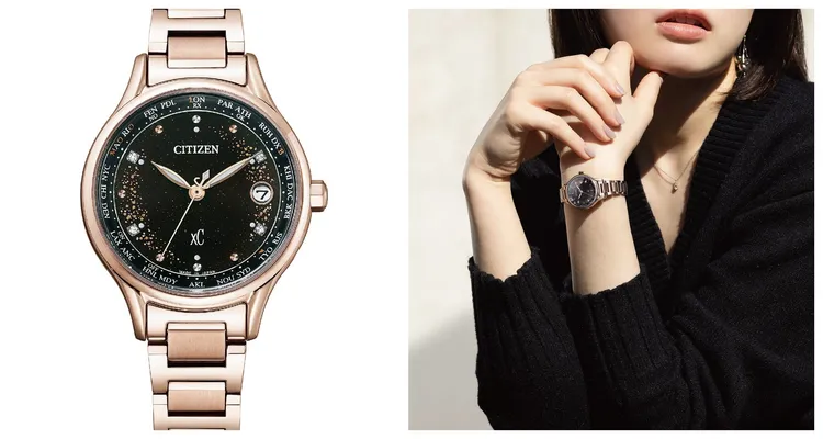 電波時計30周年限定款鈦金屬女錶（型號CB5876-60E），鍍以品牌招牌櫻花粉紅金色，錶徑28mm，3萬4800元。品牌提供