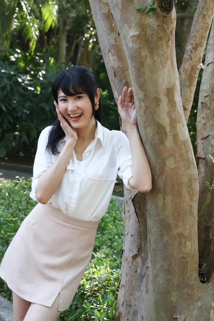 Eve外型亮麗，也是名外拍模特兒。彭欣偉攝