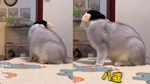 「二師兄」上身!喵皇驀然回首氣勢驚人 貓奴作弄主子網笑翻